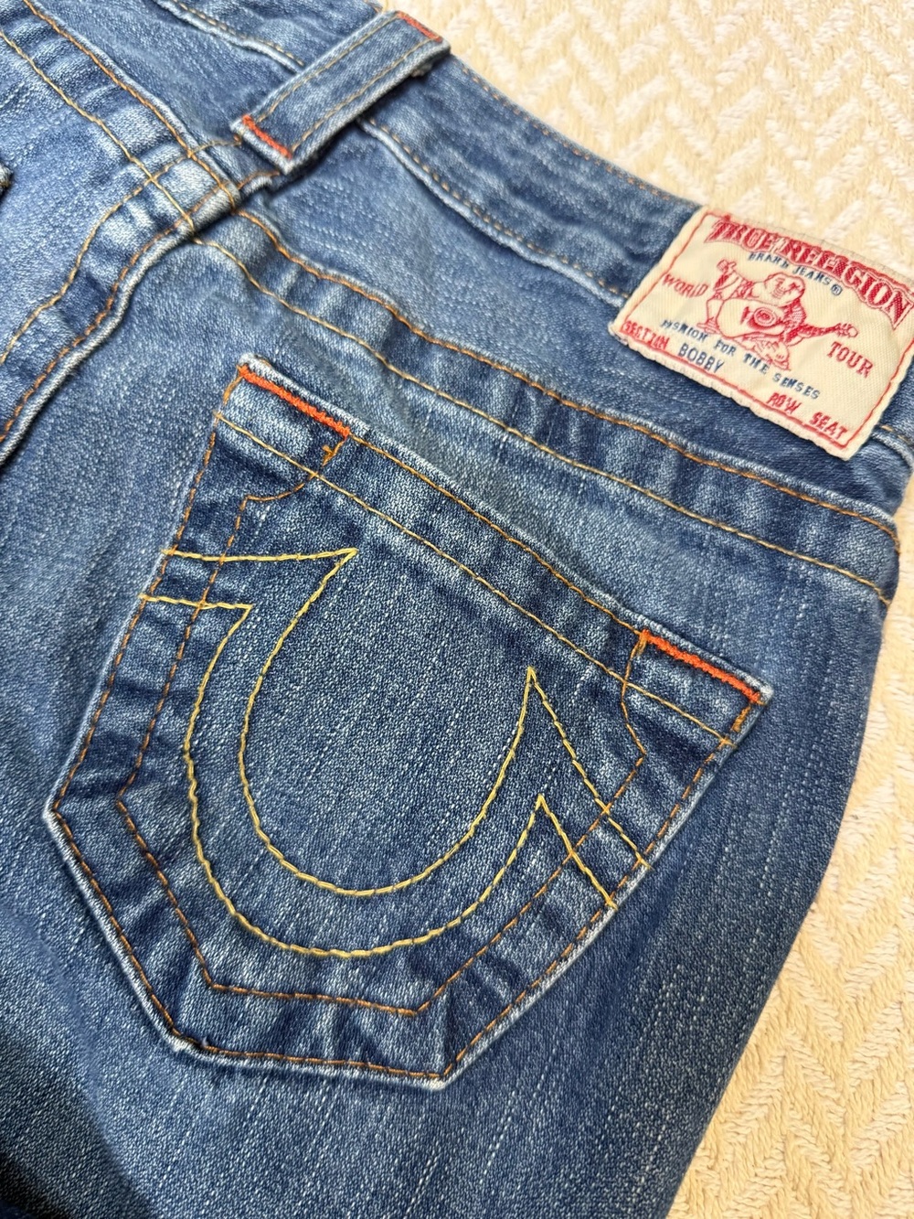 Vintage True Religion "Bobby" Ultra Low Rise Jeans - Size 25